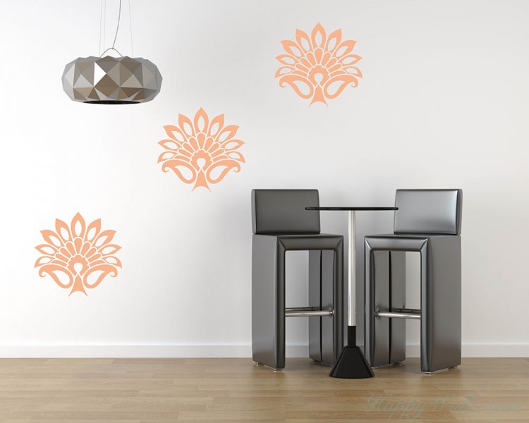 Damask Wall Pattern Decal Modern Vinyl Art Stickers